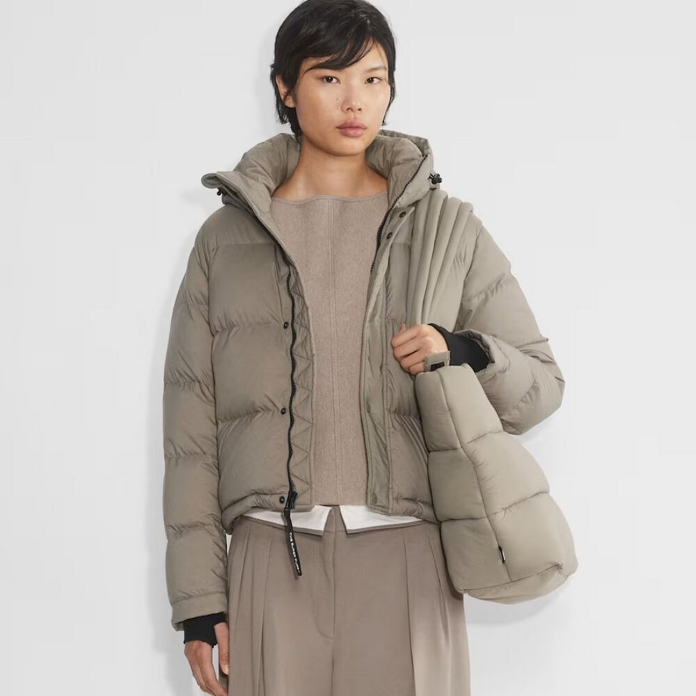 Aritzia TNA Taupe Puffer Jacket